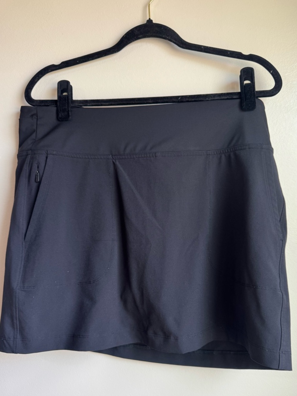 Athleta Tee Time Skort 15” Black Athletic Golf Tennis Skirt XL
